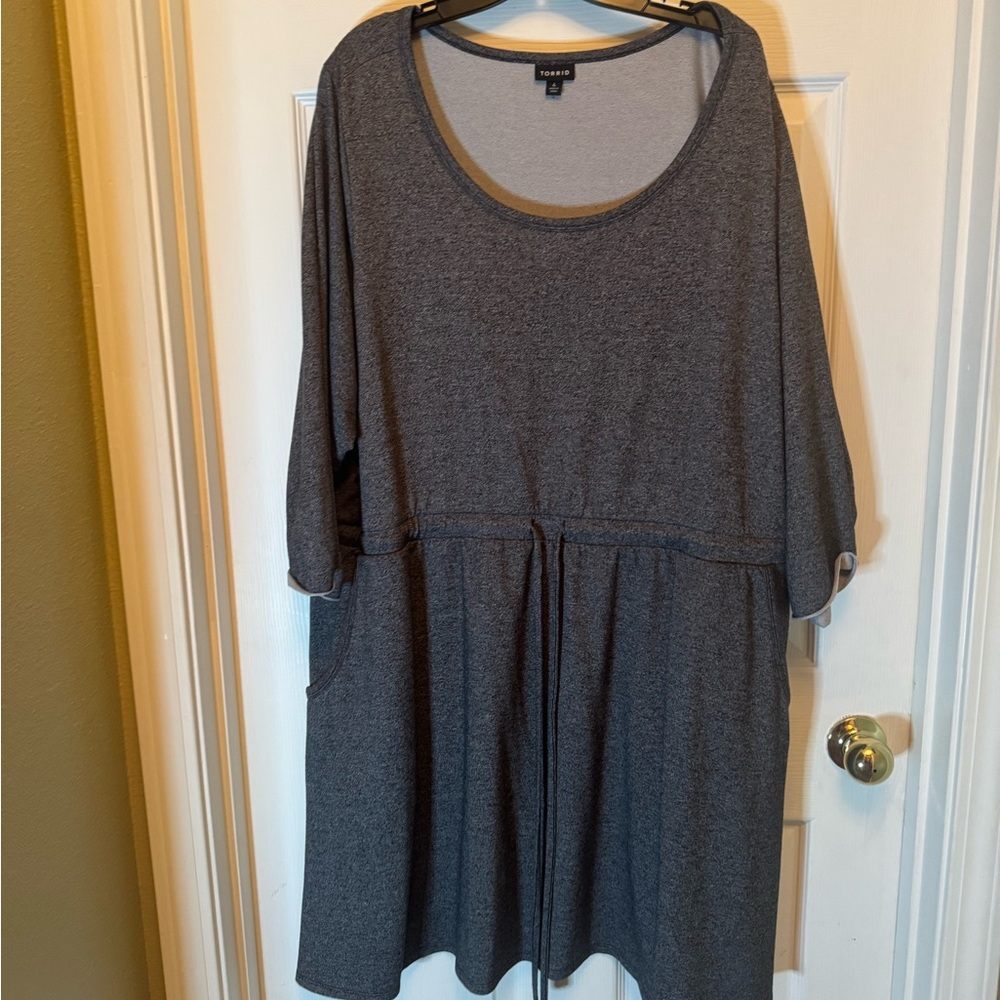 Torrid Gray Long Sleeve Dress